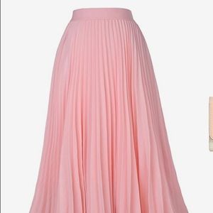 Pink pleated high waisted skirt size xxl